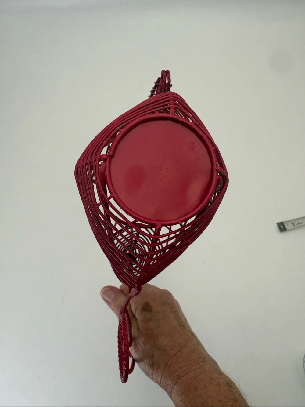 Red Wire Rooster Egg Basket